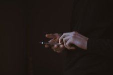 Smartphone Hand Dark